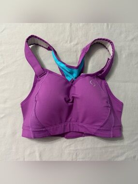 Moving Comfort Juno High Impact Sports Bra 32D Purple Teal